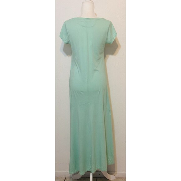 Polo Ralph Lauren Women Size M Mint Green Short Sleeve Maxi Dress Minimalist - Picture 7 of 13